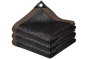 ZOZIJIU Malla de Sombra Red de Sombra para jardín con Ojales, Red de Sombra Negra, toldo para pérgola Exterior, balcón, Invernadero, Playa, Terraza, Huerto, Cama elevada (2,5 x 4 m)