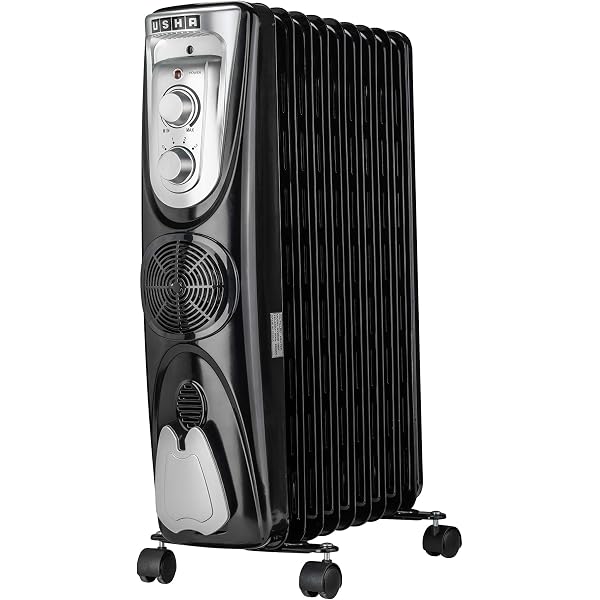 USHA 3811 F 2300-Watt Oil Filled Radiator (Silver u0026 Black) : Amazon.in:  Home u0026 Kitchen