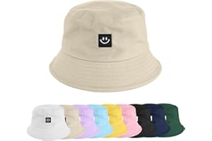 heekpek Cappello da Pesca,Cappello da Pescatore Donna Uomo Pieghevole Bucket Hat Cotone Cappello Protezione del Sole Cappucci Casual Secchio Cappello