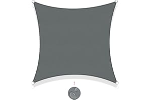 SUNNY GUARD Żagiel przeciwsłoneczny kwadratowy 3x3m wodoszczelny ochrona przed, ochrona przed promieniowaniem UV, na balkon, taras, do ogrodu,Antracyt