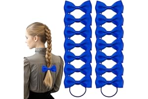 Bliceon 20 Pcs Blue Hair Accessories Set - Girls' Bobbles, Bows, School Bands, Blue Ribbon Headbands, Clips, Elastic Hairbands, and Braids - for Kids and Women