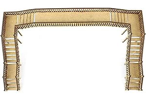 WWS WAR WORLD SCENICS War World Scenics Railway Station U-Shape Overpass Footbridge – OO Gauge Model MDF Footpath Bridge Walkway Building Construction Modelling Diorama Double Track Span