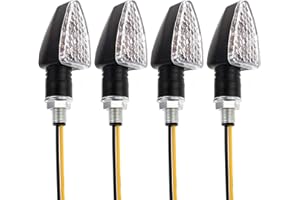 JOODYYOO 4PCS Indicateurs De Moto,Joody 15 LEDs Clignotants De Moto Clignotants pour Moto 4 Clignotantes Avant et arrière , très Lumineux
