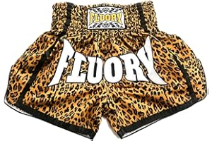 FLUORY Short Muay Thai,Haute Qualité Short Boxe Thaï Short MMA Kick Boxing pour Femme Homme Enfant Compétition D'entraînement de Combat.