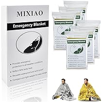 Parastar 6 PCS Emergency Thermal Blankets,Outdoor Insulation