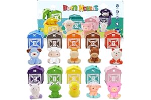 MIKIHAT Animaux de Ferme Jouet pour Enfant 18 Mois 2 3 Ans, Montessori Jouet Bebe, La Ferme des Animaux Jeux Marionnettes À Doigts, Jouets à Empiler d'animaux de la Ferme, pour Garcon Fille 18 Mois 2 3 Ans