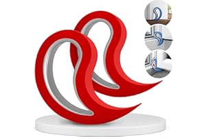 Stoppy, Stoppi, stoper/klin do okien i drzwi, klamra, hak, zestaw 2 szt. (dostępny w 14 kolorach) (czerwony)