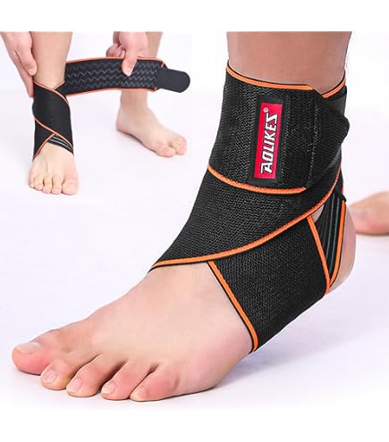 Fascia Elastica Extra Lunga Per Caviglia E Ginocchio – 180 Cm, Traspirante, Per Sport E Supporto Articolare