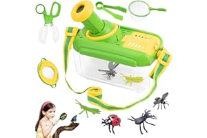YISKY Scatola Osservazione Insetti, 17 Pezzi Set Osservazione Insetti, Bambini Insetto Scatola Di Osservazione, Set di Giocattoli da Esploratore Esterno, per l'esplorazione Giocattoli all'aperto