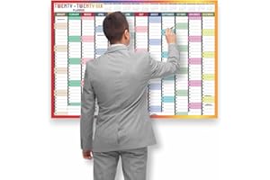 HLDI 2026 Year Wall Planner A1 Uk Wall Calendar Yearly Planner Large Jan To Dec Full Year Planning Chart Student Family Home School Office Work Study Annual Poster Multi 59.5 x 84.1Cm (1Pc)(Folded)