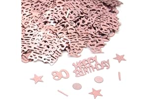 CHEERYMAGIC 80 Birthday Confetti, 80th Rose Gold Metallic Foil Sequins Table Scatter Sprinkles for 80 Years Birthday Party Anniversary Table Party Decorations 15g A3MGSRZX (80th)