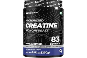 Carbamide Forte Micronized Creatine Monohydrate Powder - 83 Servings, 250g | Creatine Supplement Powder for Lean Muscle Volumization, Strength & Energy
