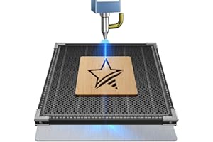 Bsdonte Laserowa maszyna do grawerowania Honeycomb, stół roboczy – 400 x 400 x 22 mm, laserowa kratka o strukturze plastra miodu, blat roboczy z płytą aluminiową, kompatybilna z większością wycinarek