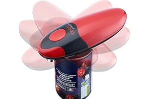 Cooks Professional Elektrischer Dosenöffner, automatischer kabelloser Dosenöffner für Arthritis und Arthritis, freihändige Bedienung, One-Touch-Design (rot und schwarz)