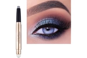 Lucoss Matita Occhi,Matite Glitterate Ombretto Occhi Waterproof Bianco/Marrone/Giallo/Verde/Viola/Blu/Rosa,Matita Bianca Perlata Occhi