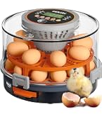 Produktbild von 2025 Upgrade Brutautomat MASTERFUN – Vollautomatisch Für 12 Eier, Mit Automatischem Wenden, Feuchtigkeits- & Temperaturkontrolle, Schierlampe Und Alarmfunktionen