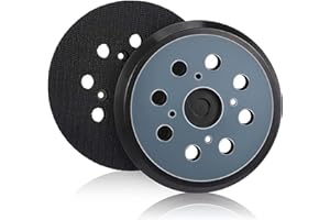 JUNBYUHU Plateau de Ponçage Professionnel,Tampon de Rechange Pour Ponceuse Ryobi Ridgid Craftsman 12,7cm 8 Trous(Bleu)