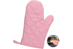 Lotbun 1 szt., odporne na ciepło, antypoślizgowe rękawice kuchenne, 28 x 18 cm, różowe, rękawiczki do pieca, rękawice kuchenne odporne na ciepło