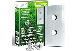 Idea Mower Zapasowe ostrza do robotów koszących Premium kompatybilne z Mammotion Luba | Zestaw 24 ostrzy | Trwałe noże odporne na warunki atmosferyczne