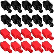 Lot De 20 Caches Isolants Pour Bornes De Batterie Voiture - Housses De Protection Rouge Et Noir - Neuf