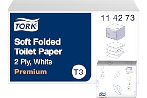 Tork Papier Toilette Feuilles doux blanc T3, Premium, 2 plis, 30 x 252 feuilles, 114273