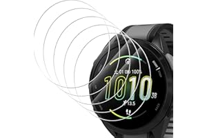 Simpeak 5-Pack Protection d'Ecran Compatible pour Garmin Forerunner 165/165 Music/Fenix ​​8 Film de Protection en Verre Trempé Dureté 9H, Anti-Rayures, Tactile Sensible