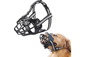 ELFSHELF Muzzle for German Shepherd Dog,Breathable Medium Dog Muzzle to Prevent Biting,Basket Muzzle for Medium Dogs for Greyhound/Guard/Labrador/German Etc Breed,Anti-Bite Pet Soft Medium Mouth Muzzl(Medium)