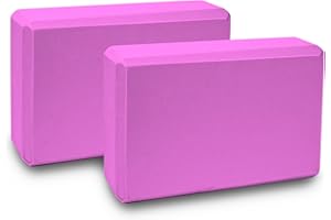 Zangco 2-Pack High-Density Yoga Blocks - Non-Slip EVA Foam Support for Yoga, Pilates, and Flexibility Training