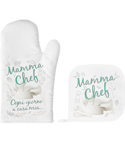 Set Guanto E Presina Personalizzabile - 100% Made In Italy, Idea Regalo Originale