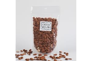 CASCA RIJA: Almendras Naturales Con Piel 500g | Sin Aceite, Sin Conservantes y Sin Sal Añadido | 100% Natural, Vegano