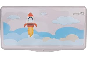 Wet Wipes Dispenser Box Holder for Baby Change Bag by Kids Happy House (Rocket)