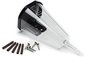 EarlyGrow Rain Gauge Outdoor Manual Analogue Rain Water Measurement Easy Read Meter Ground or Fence/Wall Mountable, Shatterproof, UV and Frost Resistant, Fixing Equipment Included