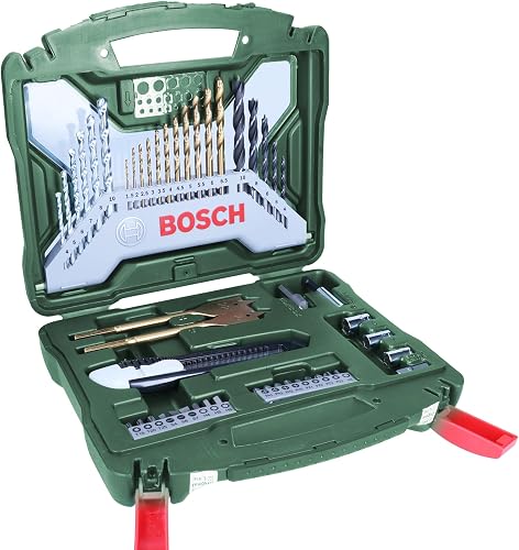 Bosch 50-Pieces X-Line Titanium Drill and Screwdriver Bit Set (for Wood, Masonry and Metal, Accessories Drills)