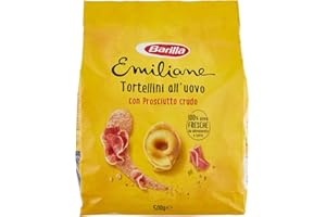 Barilla Pasta all'Uovo Ripiena Le Emiliane Tortellini con Prosciutto Crudo, 500 g