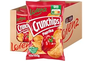 ‎LORENZ SNACK WORLD LORENZ | Crunchips Paprika | 10 x 150 g | glutenfrei