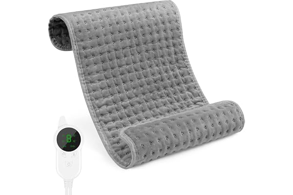 ACWOO Elektrisk värmedyna med 9 snabba värmenivåer, lindra trötthet och smärta, avstängningstimer, snabb värme, tvättbar bekväm och mjuk, 30x60 cm