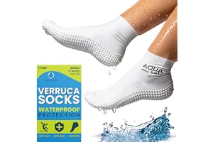 Aquasafe Guardsocks Kids Waterproof Verruca Socks – 100% Latex Swim Socks – Non-Slip Beach Shoes for Hygiene & Pool Safety – 
