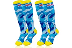 JTENG 2 Paar Kinder skisocken, Winter Ski Snowboard Skifahren Socken Hoche Leistungs Thermisch Warm, ideal für aktive Kinder