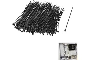 FLLYVLY Serre-Câbles en Nylon Noir,collier de serrage plastique, Autobloquants, 80mm x 1.8mm, pour Organisation Domestique, Bricolage et Utilisation Électronique, Résistants à la Chaleur (300)