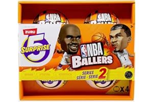 ZURU 5 Surprise NBA Ballers Series 2 Official NBA Collectible Figures & Accessories – Surprise Unboxing Basketball Sports Toy (4 Capsules)