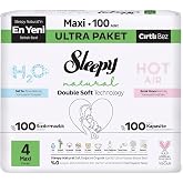 Sleepy Natural Double Soft Ultra Paket Bebek Bezi 4 Numara Maxi 100 Adet