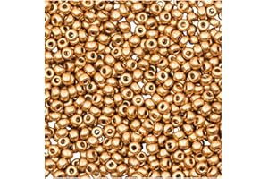 BOHEMIA CRYSTAL VALLEY 20 g di perline PRECIOSA Seed Beads, 8/0 pale gold (Rocailles Preciosa Semi Perle Oro Bianco)