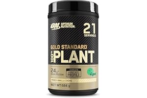 Optimum Nutrition Gold Standard, protéines en poudre 100% végétales pour hommes et femmes, shake protéiné végétalien, après le sport ou à tout moment de la journée, goût vanille, 21 portions, 684g