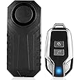 Eurobuy Wireless Vibration Alarm with Remote, Waterproof Security Alarms Vibration Sensor, Intelligent Wireless Remote Control Alarm, for Bicycle/Electric Tricycle/Door Window, 113dB Super Loud