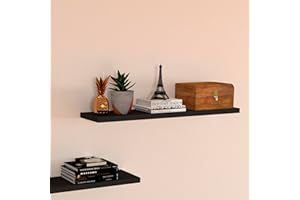 Henor Balda Pared Estante Pared Madera. 80x15x3 cm. Ajustable en Horizontal. Vertical e Inclinación. Soporta hasta 30kg Color Grafito