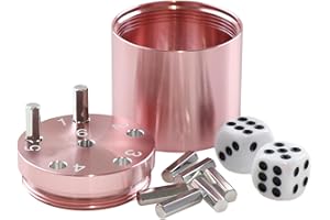 BestSaller 3006 aluminiowa gra w sześć kości, różowe złoto, średnica 5 cm