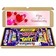 Valentines Day Gift | Letter box Chocolate Gift Selection Box | 10 Fullsize Dairy Milk Chocolate bars | Ideal Valentines Gifts For Him & Her (Pink Hearts)