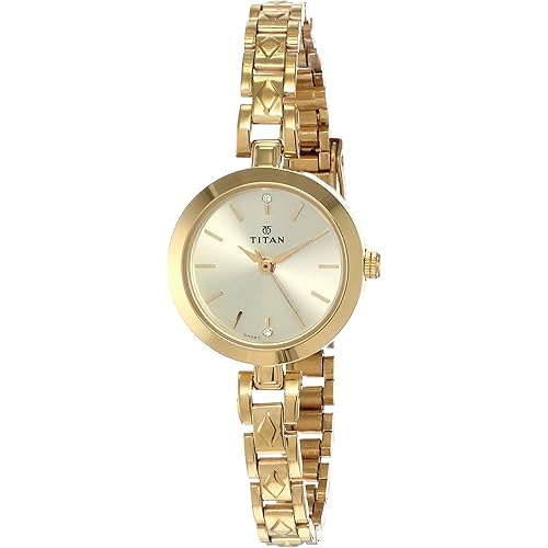 Titan Karishma Analog Champagne Dial Women\'s Watch -NM2598YM01 / NL2598YM01