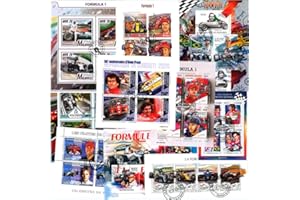 ISB COLLECTION Auto Formula 1- Una Sessanta Francobolli Posta di raccolta emesso in 15 Blocchi Fogli Diversi