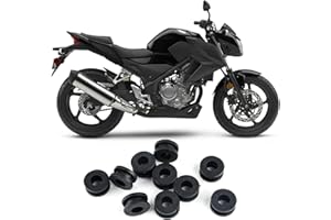 ‎YOSOO HEALTH GEAR Yosoo Health Gear 10 Stück Motorrad Gummischeiben, Verkleidungsgummis, Gummibuchsen für Gastanks, ABS Motorraddichtungen in Schwarz